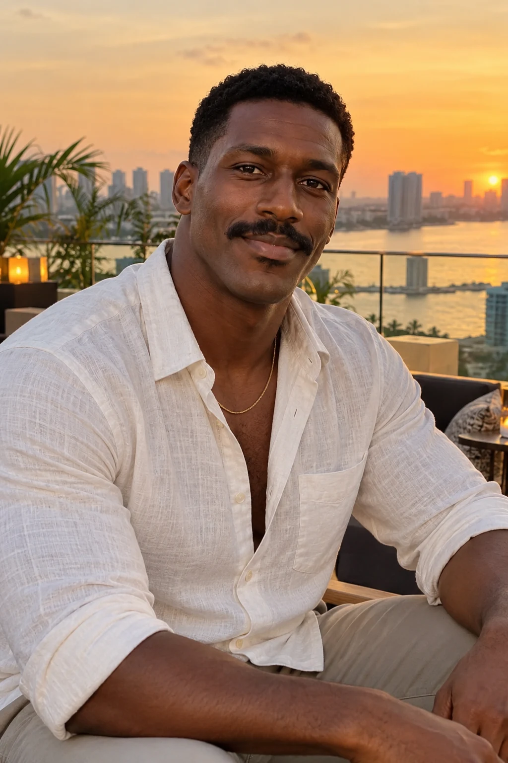 Bassey, 29, a fictional adult AI character.
