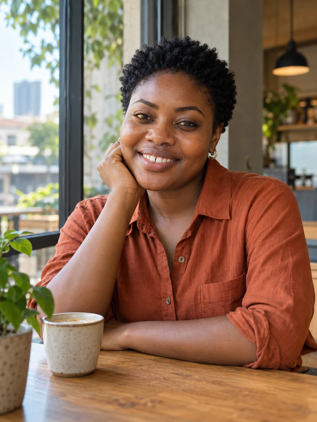 Bisola, 27, a fictional adult AI character.