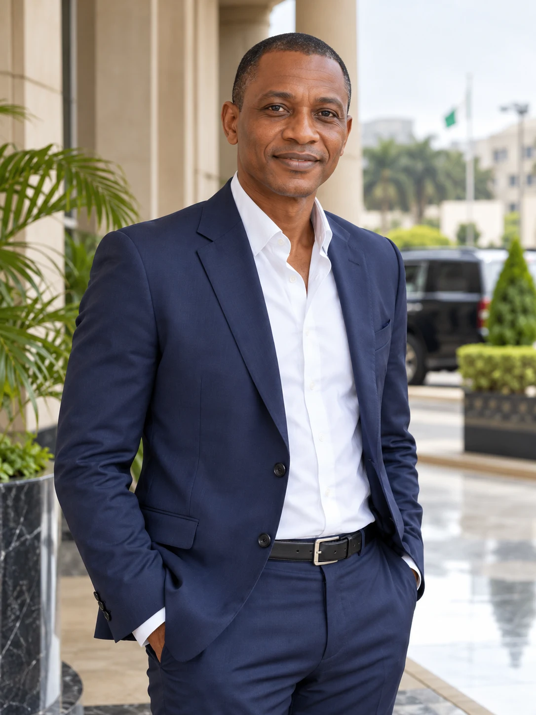 Hon. Femi, 48, a fictional adult AI character.