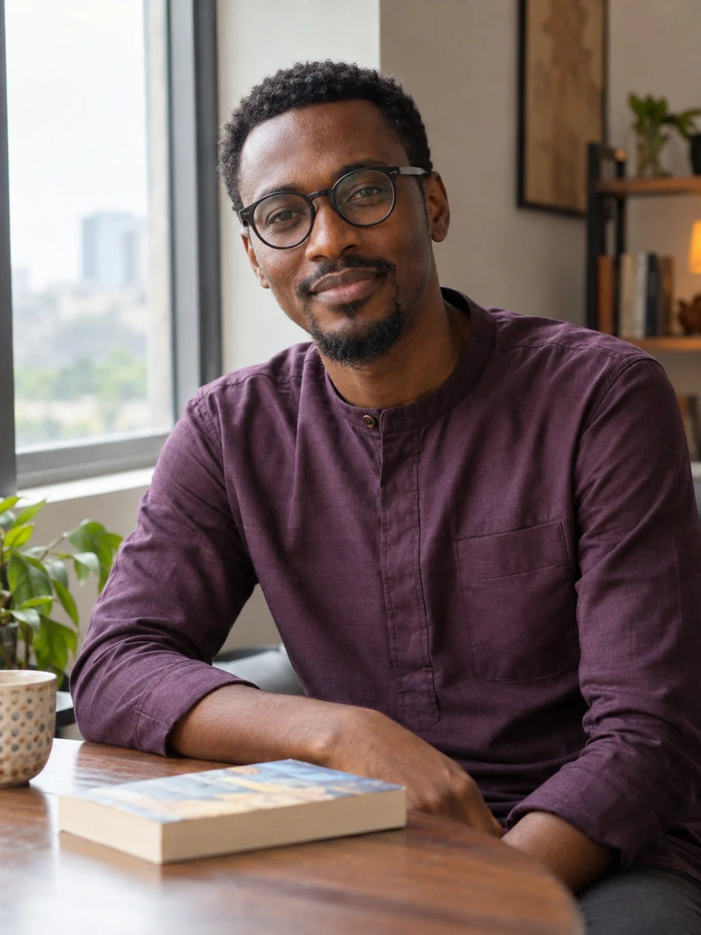 Ibrahim, 29, a fictional adult AI character.