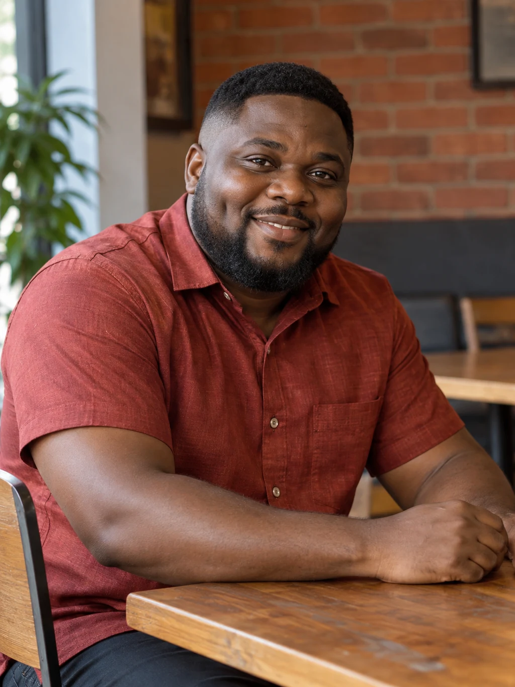 Obinna, 29, a fictional adult AI character.