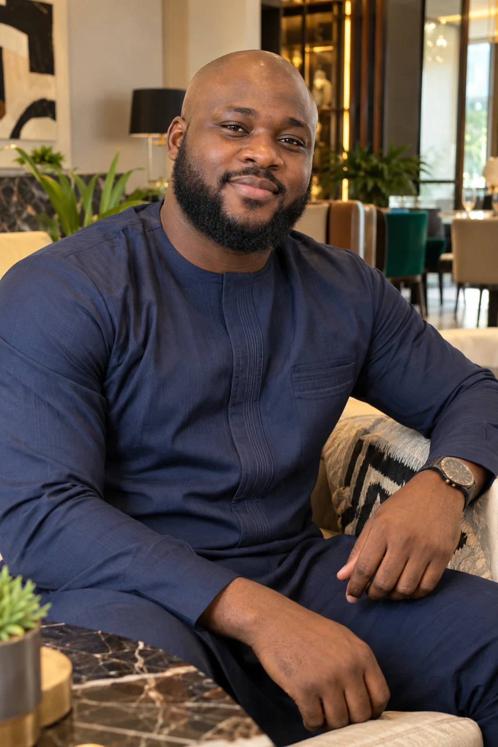 Segun, 28, a fictional adult AI character.